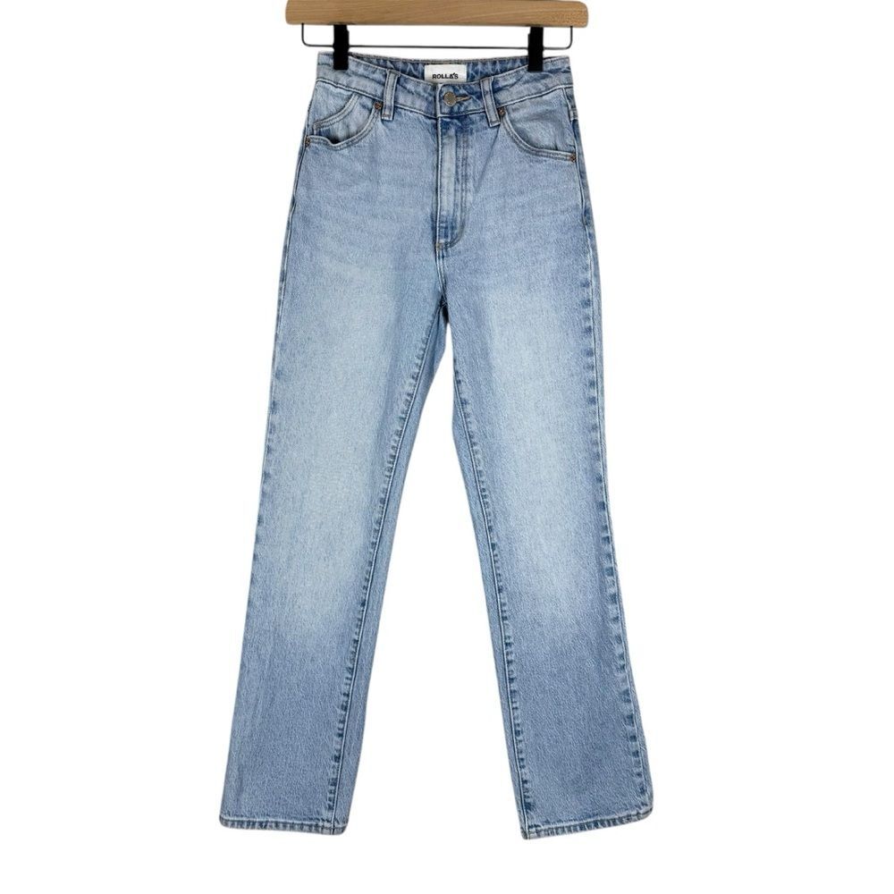 Rolla's High Rise Straight Leg Jeans Cotton Light Blue Wash Women’s Size 23